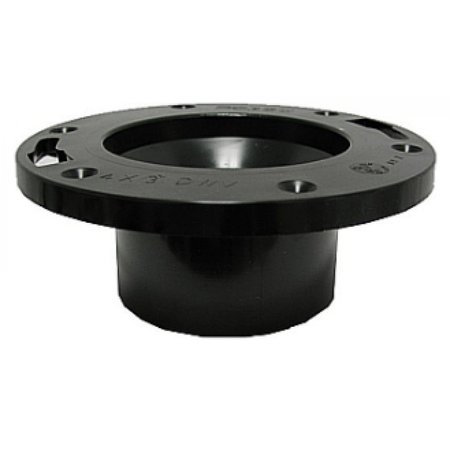 AMERICAN IMAGINATIONS 3 in. x 4 in. ABS Adjustable Toilet Flange AI-35481